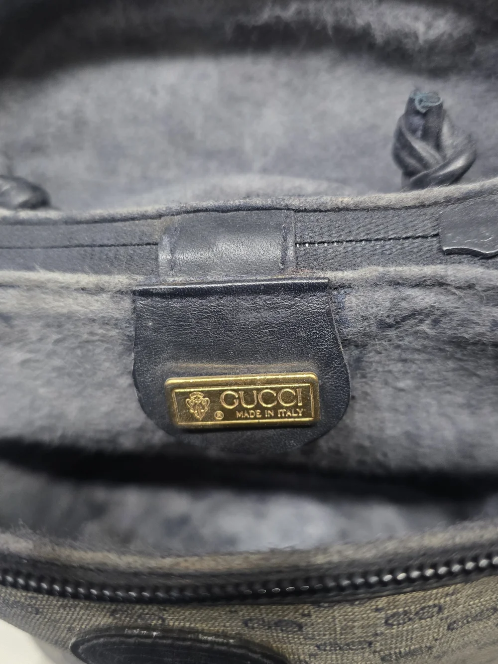 Vintage Gucci Monogram GG Supreme Canteen Binocular Vanity Crossbody Bag - Blue